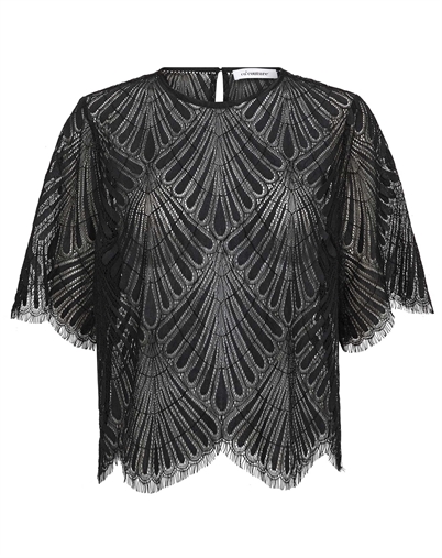 Co' Couture - LetiCC Lace Bluse - Black